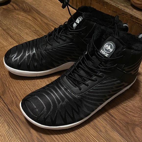 Black and White High-Top Sneakers - Picture 1 of 5